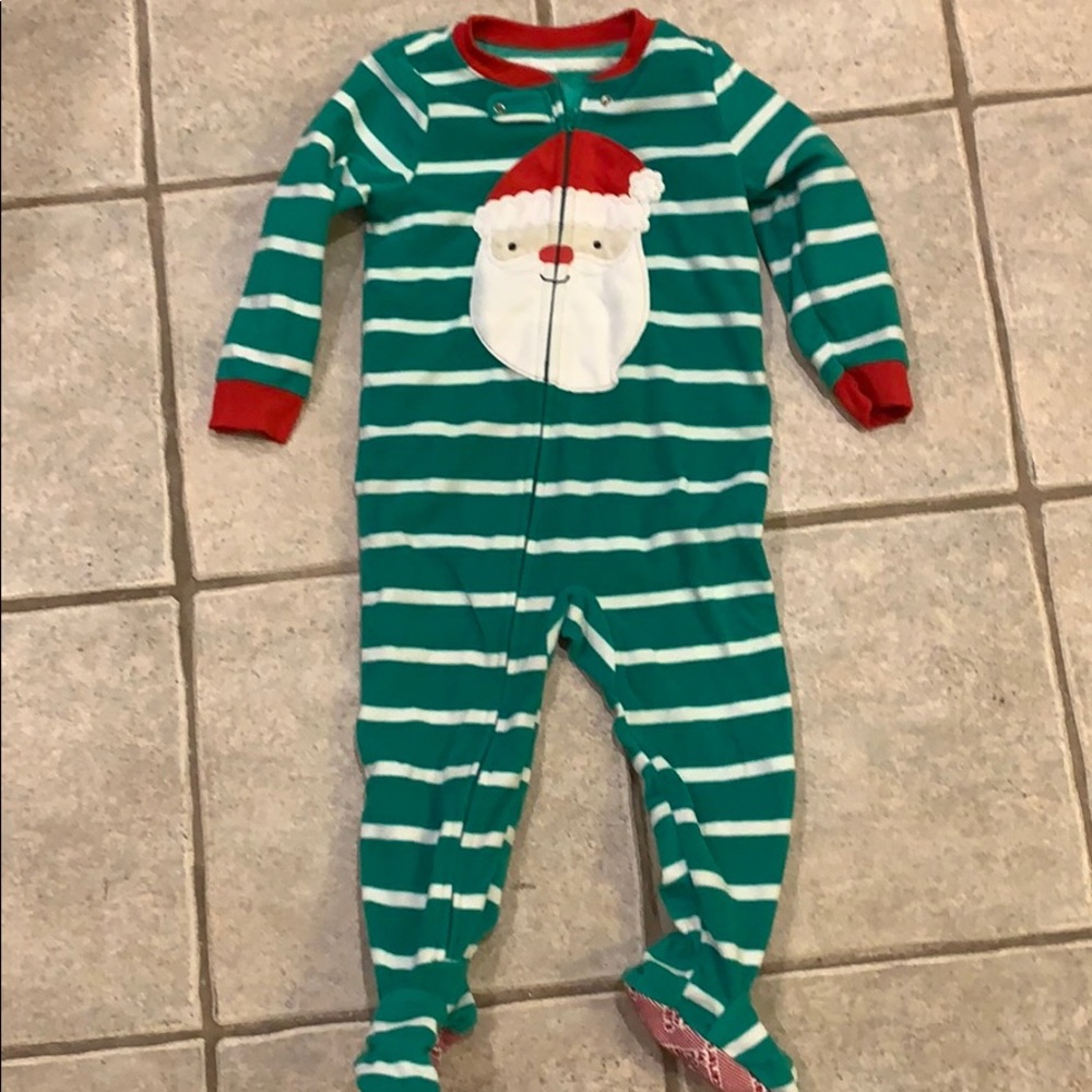 Carter’s Santa Fleece Onsie Footie Pajamas